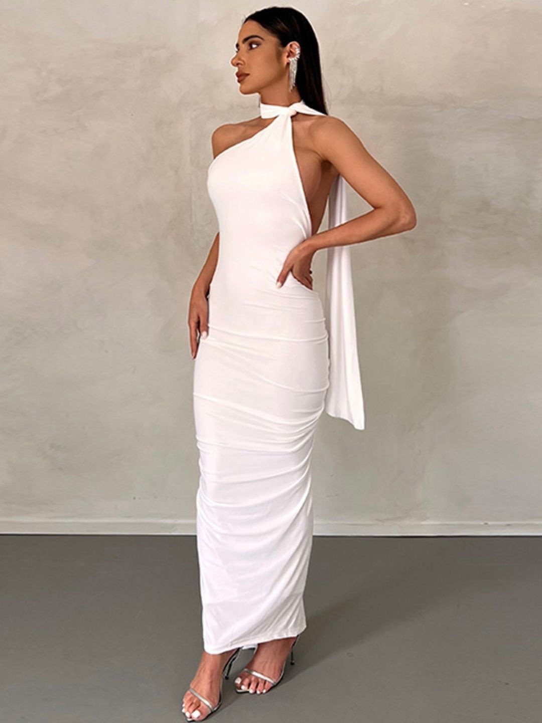 

KPOP Bodycon Maxi Dress, White