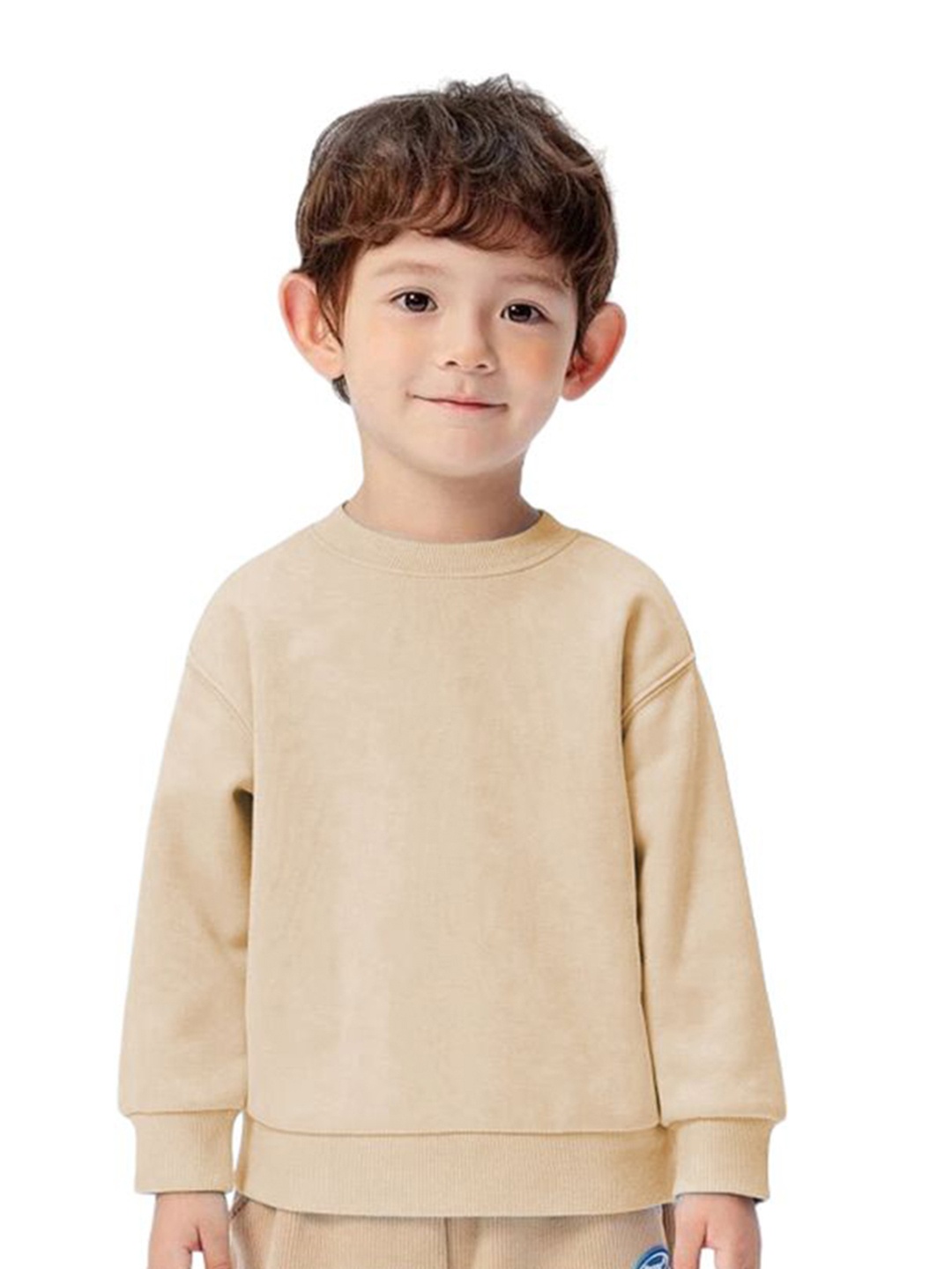 

TABADTOD Kids Pullover Sweatshirt, Beige