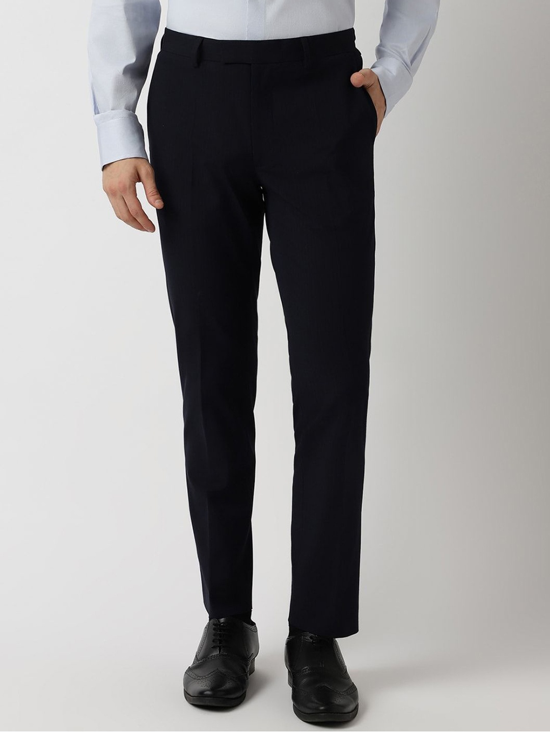 

Marks & Spencer Men Mid-Rise Formal Trousers, Multi
