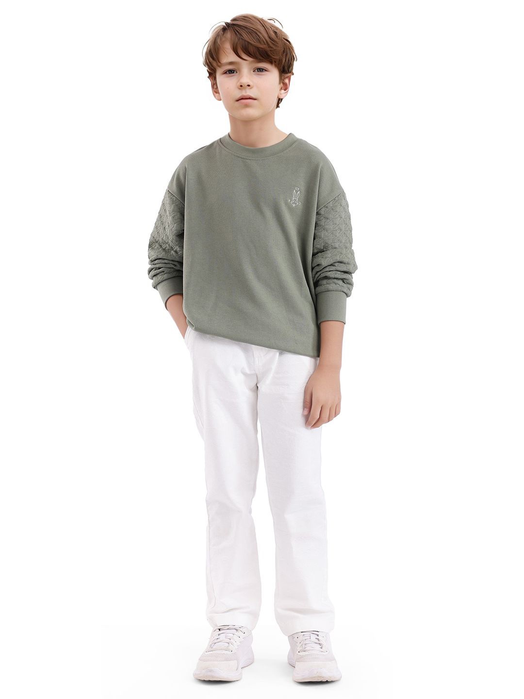 

Rare Ones Boys Embroidered Sweatshirt, Green