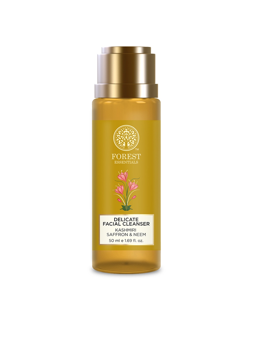 

Forest Essentials Travel Size Delicate Facial Cleanser Kashmiri Saffron & Neem - 50ml, Mustard