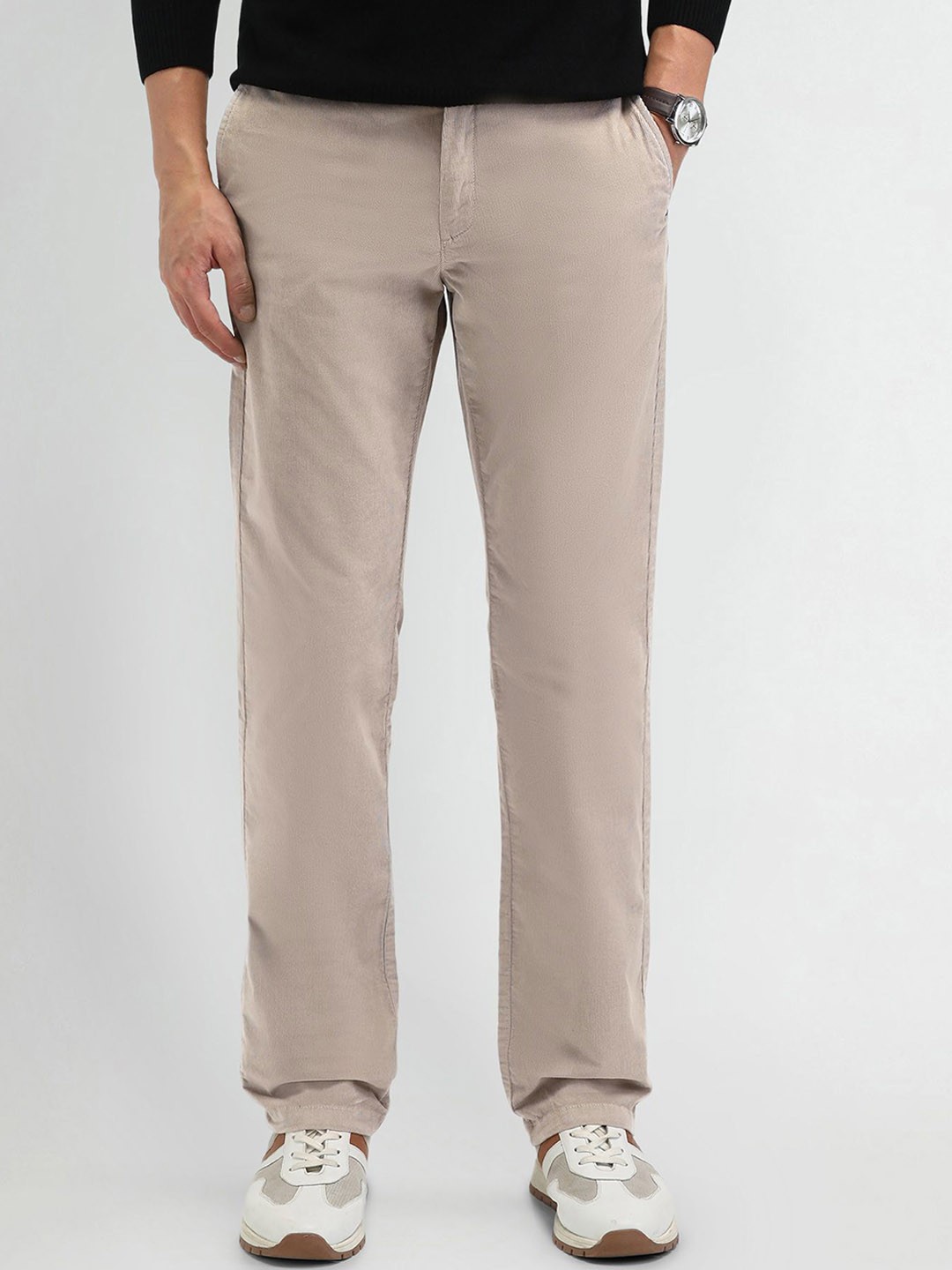 

Arrow Sport Men Cotton Mid-Rise Chinos, Beige
