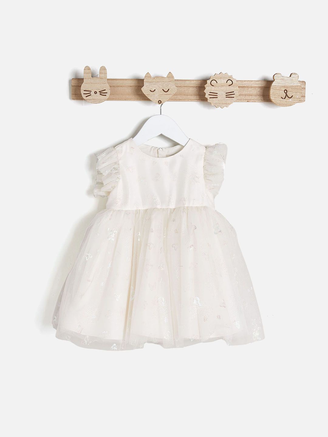 

Juniors by Babyshop Girl Floral Fit & Flare Dress, White