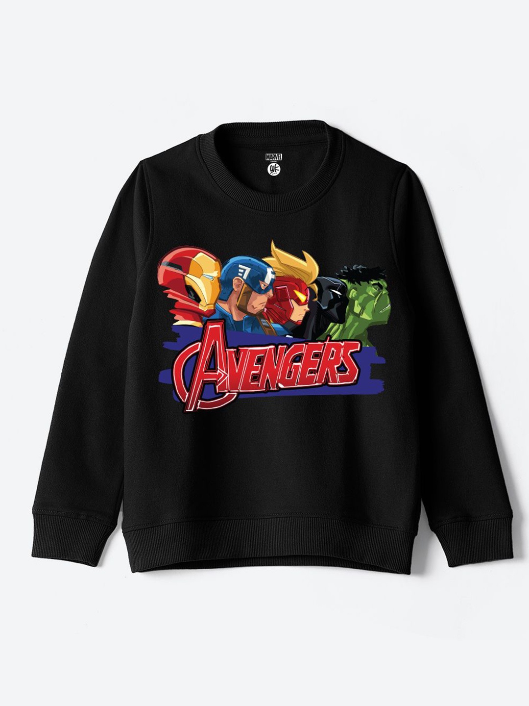 

YK Disney Boys Graphic Printed Round Neck Sweatshirt, Black