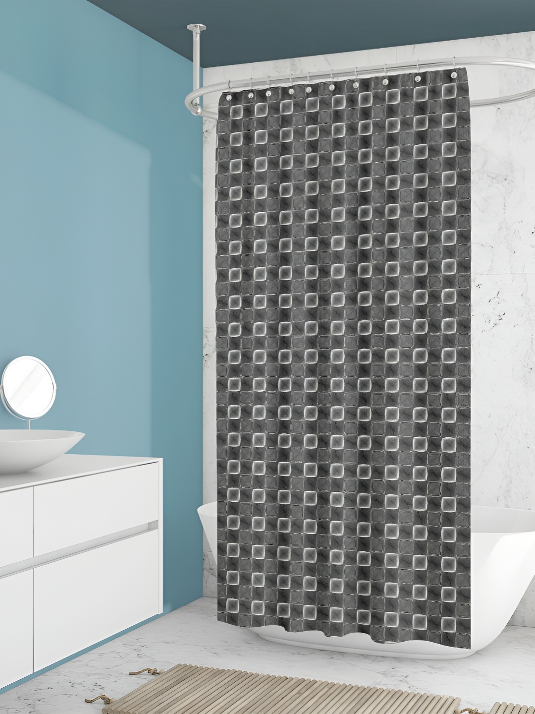 

ArtzFolio Black & White Printed Waterproof Shower Curtains