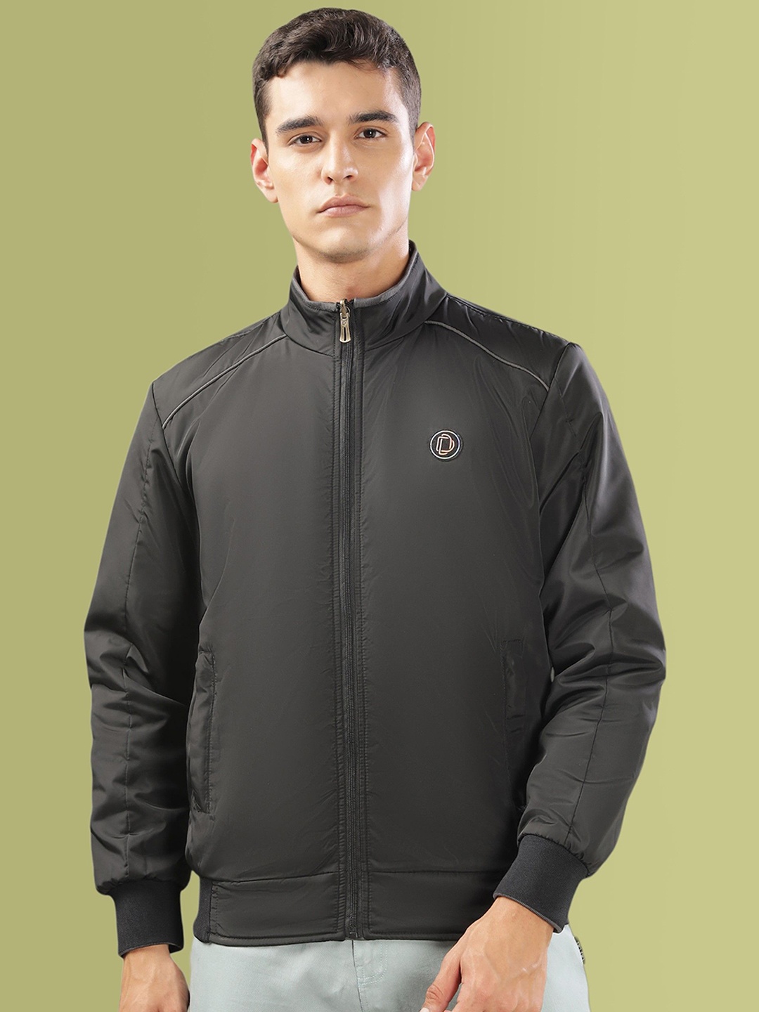 

Dollar Men Lightweight Bomber Jacket, Black