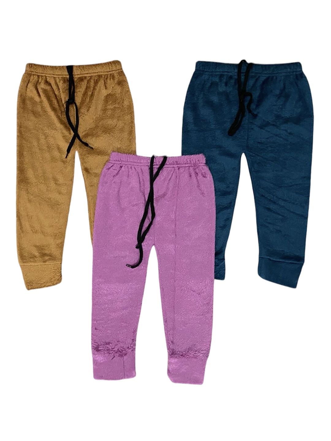 

Mank D Kids Pack Of 3 Mid Rise Joggers, Brown