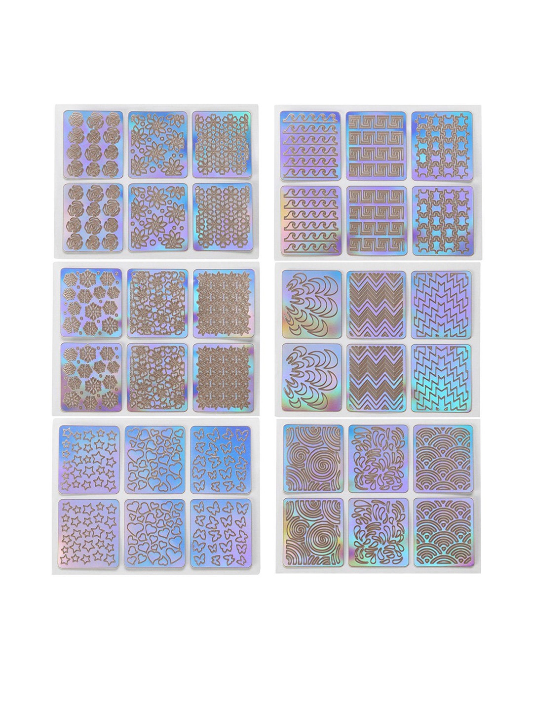 

Scheibe Set Of 24 Nail Art Stickers, Silver