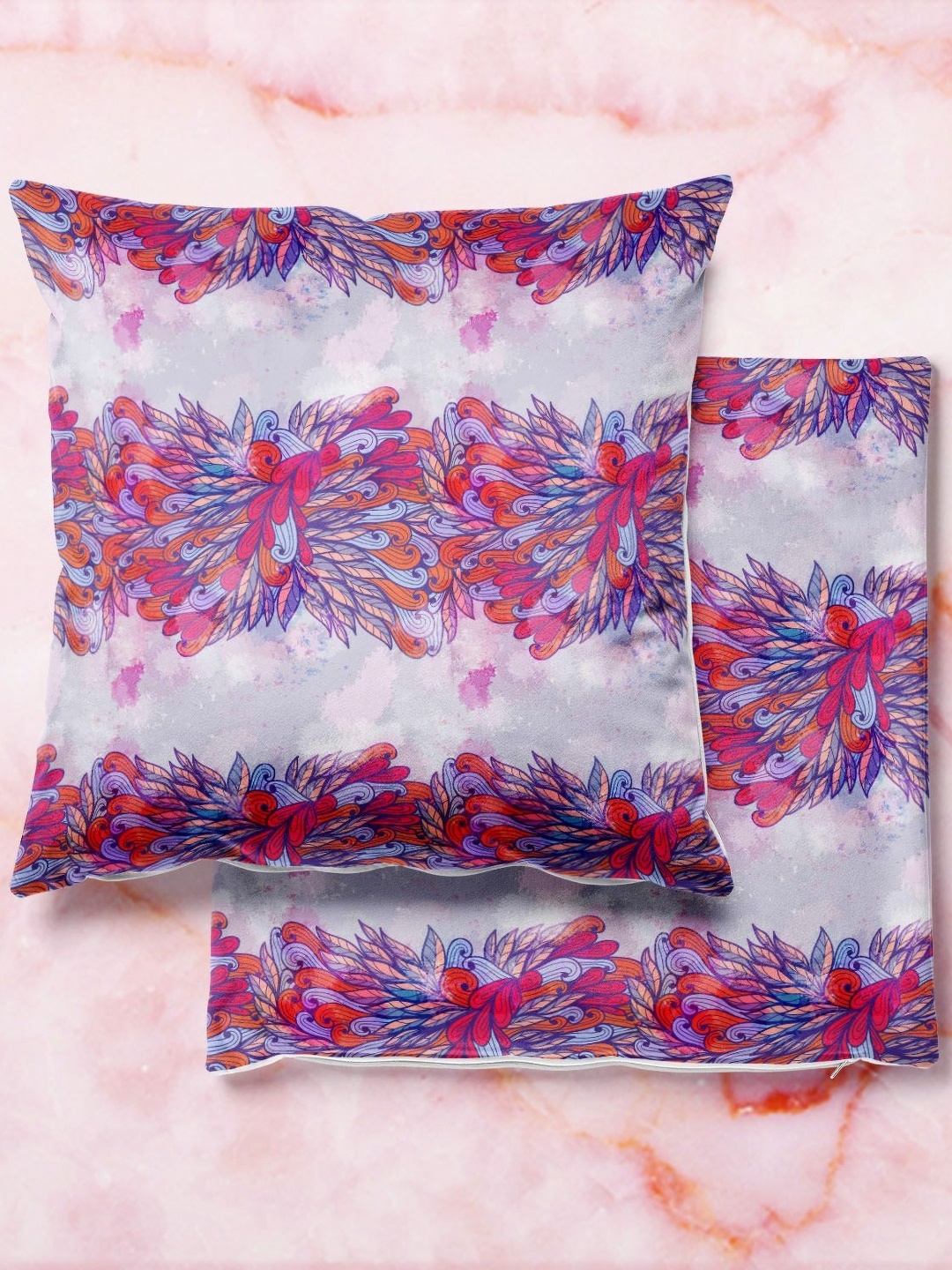 

ArtzFolio Multicoloured Set of 2 Velvet Square Cushion Covers, Multi