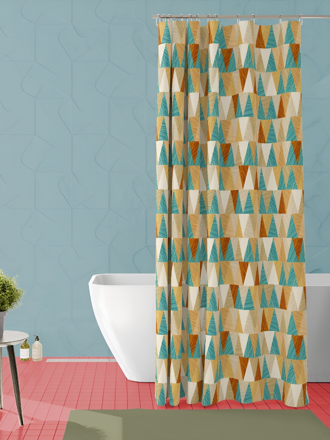 

ArtzFolio Single Piece Waterproof Polyester Shower Curtain, Multi