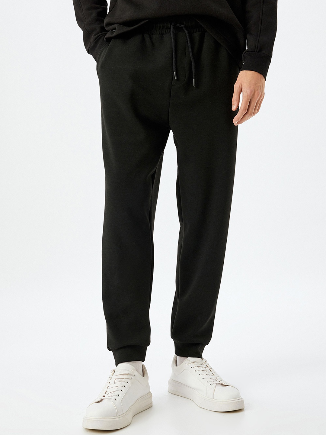

Koton Men Mid Rise Casual Joggers, Black
