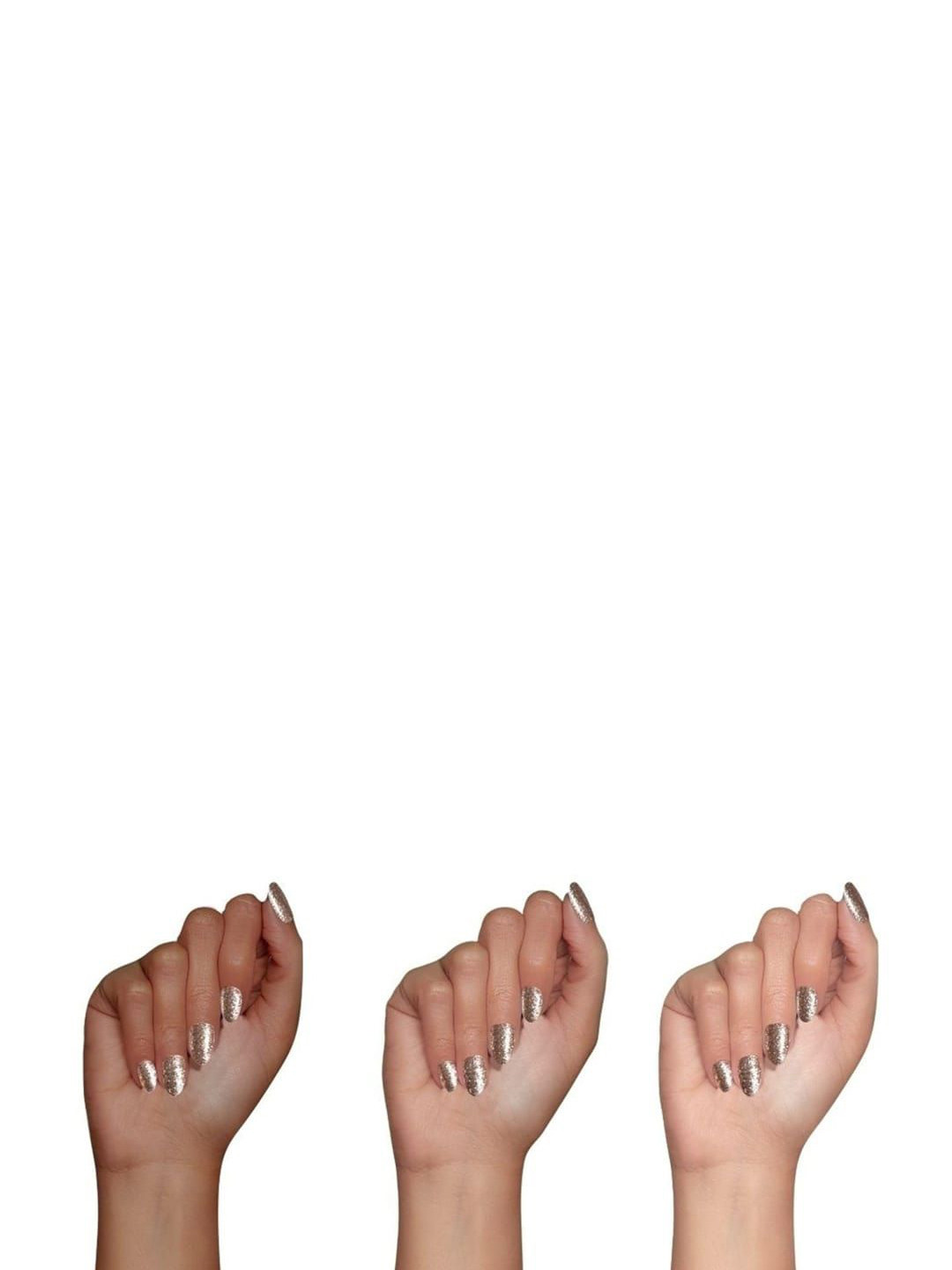 

SOEZI Set Of 5 Artificial Press On Nails - Spoilt Brat, Gold