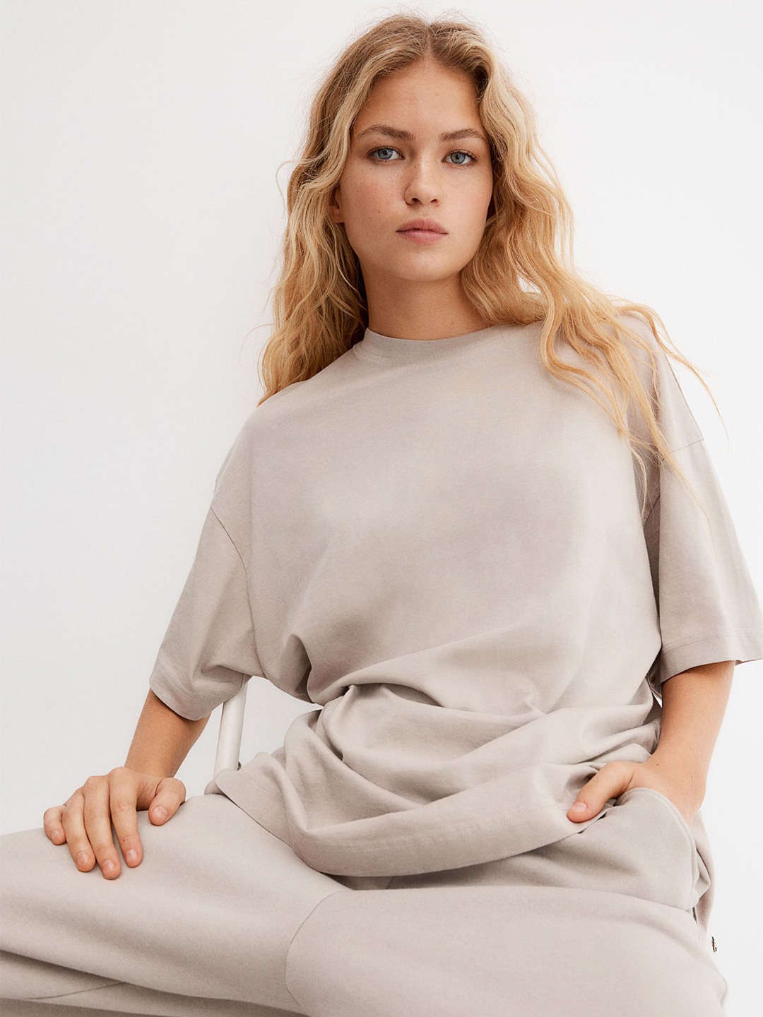 

H&M Oversized T-shirt, Beige