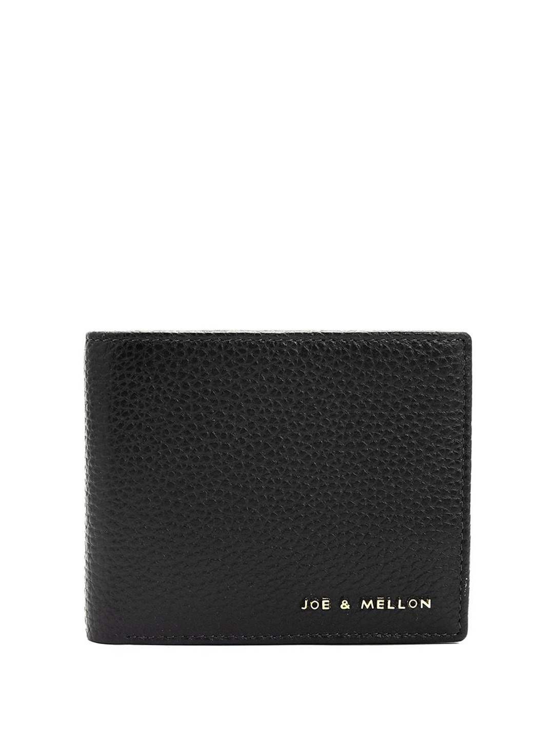 

Joe & Mellon Men Leather Two Fold Wallet, Black