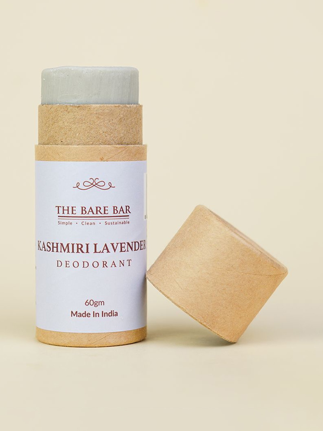 

The Bare Bar Kashmiri Lavender Deodorant- 60 g, Cream