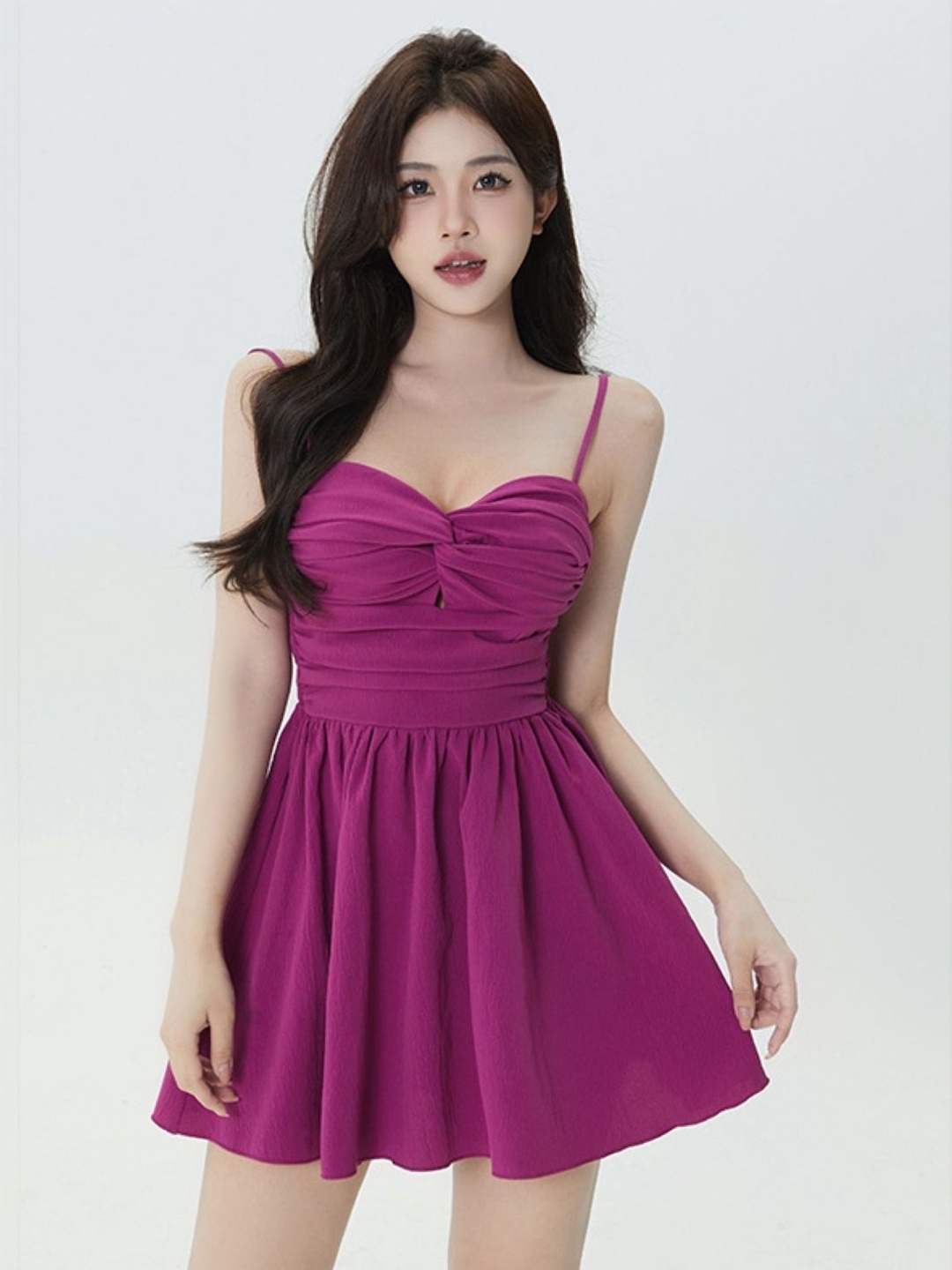 

KPOP Women Fit and Flare Mini Dress, Pink