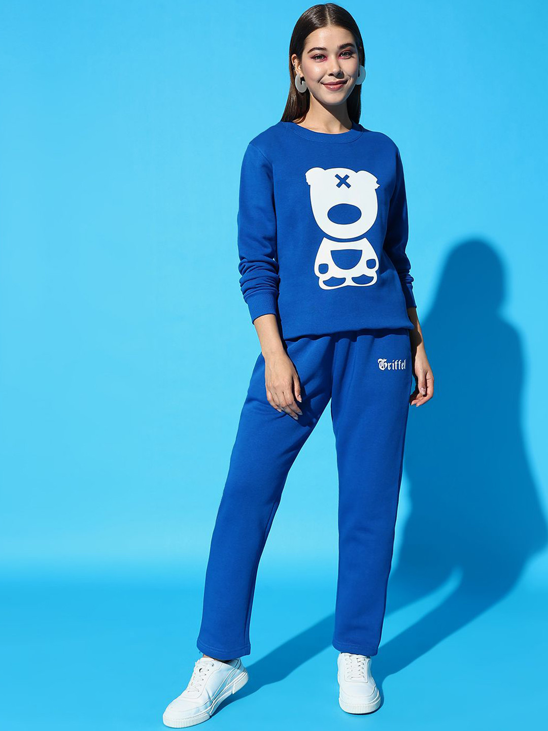 

GRIFFEL Women Printed Tracksuits, Blue