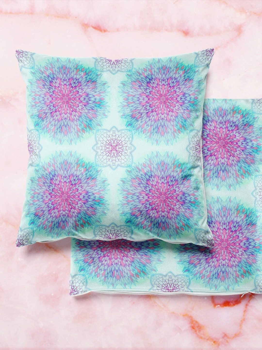 

ArtzFolio Multicoloured Set of 2 Velvet Square Cushion Covers, Multi