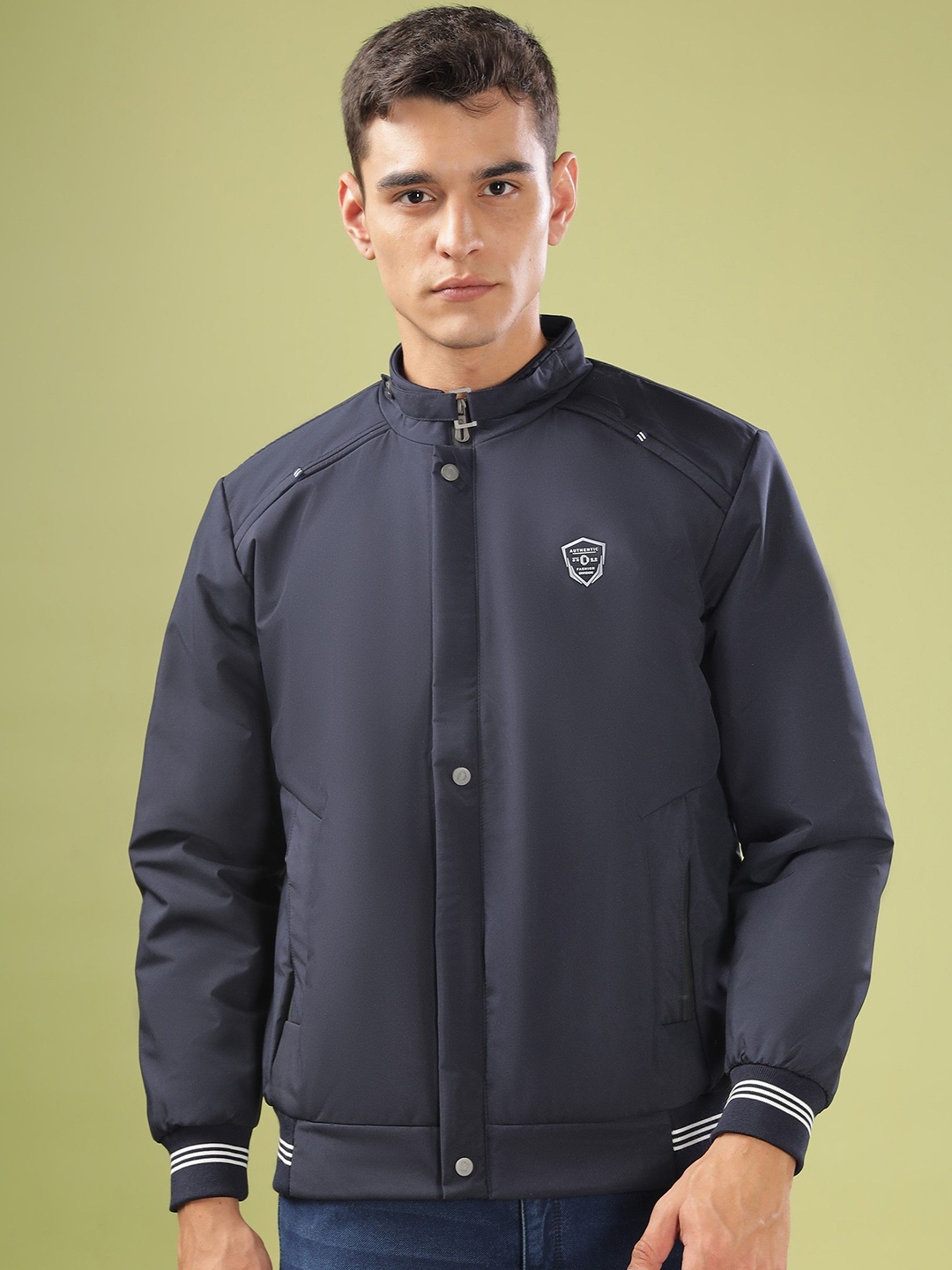 

Dollar Men Lightweight Bomber Jacket, Navy blue