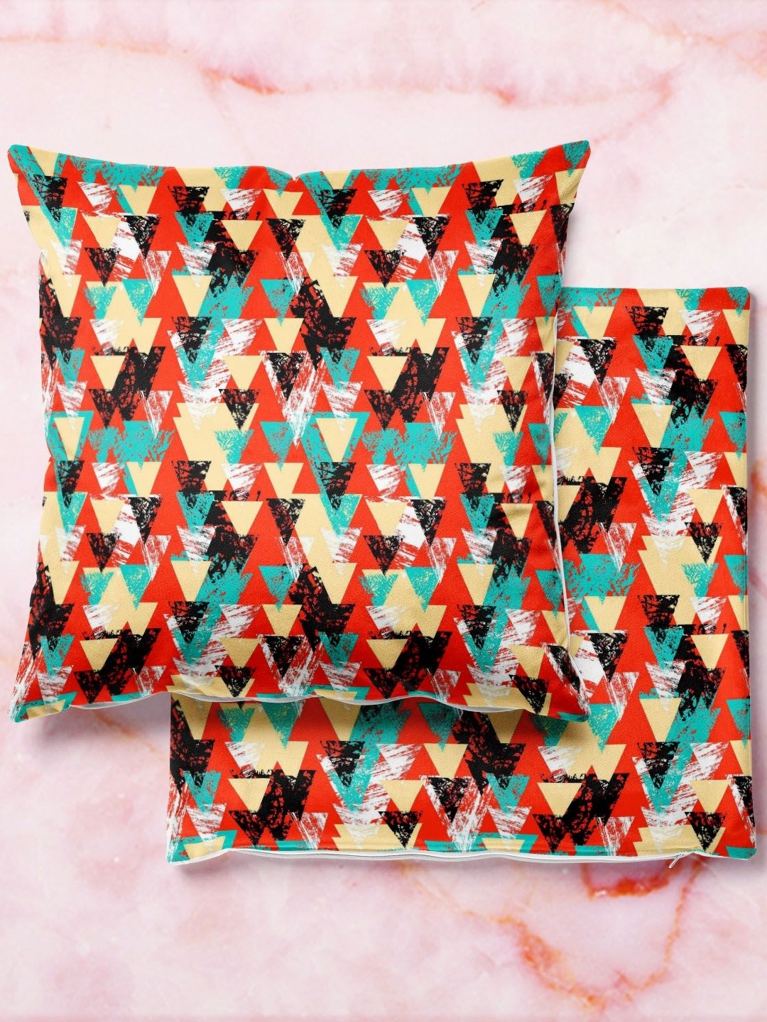 

ArtzFolio Multicoloured Set of 2 Velvet Square Cushion Covers, Multi