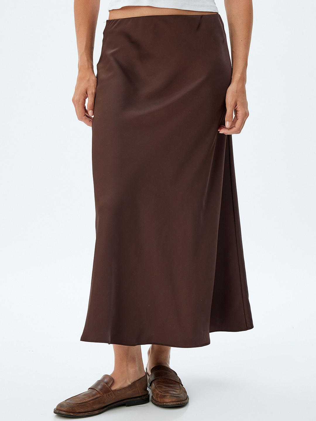 

Koton Women A-Line Maxi Skirt, Brown