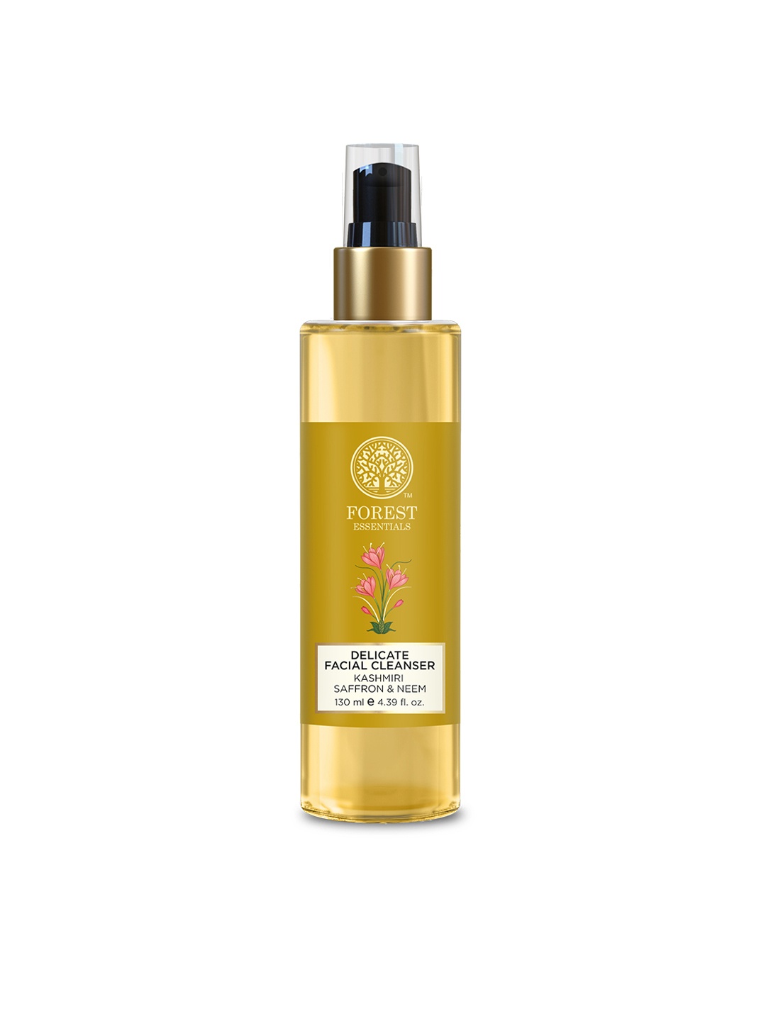 

Forest Essentials Delicate Face Cleanser with Kashmiri Saffron & Neem For Oily Skin 130ml, Green