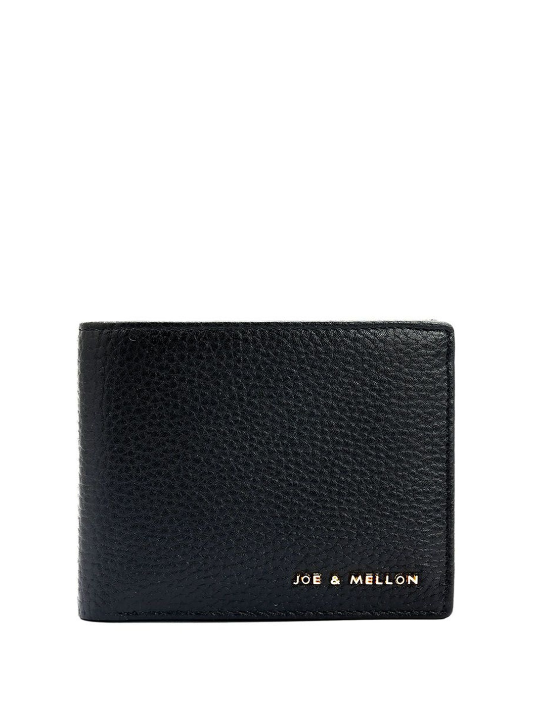 

Joe & Mellon Men Leather Two Fold Wallet, Black