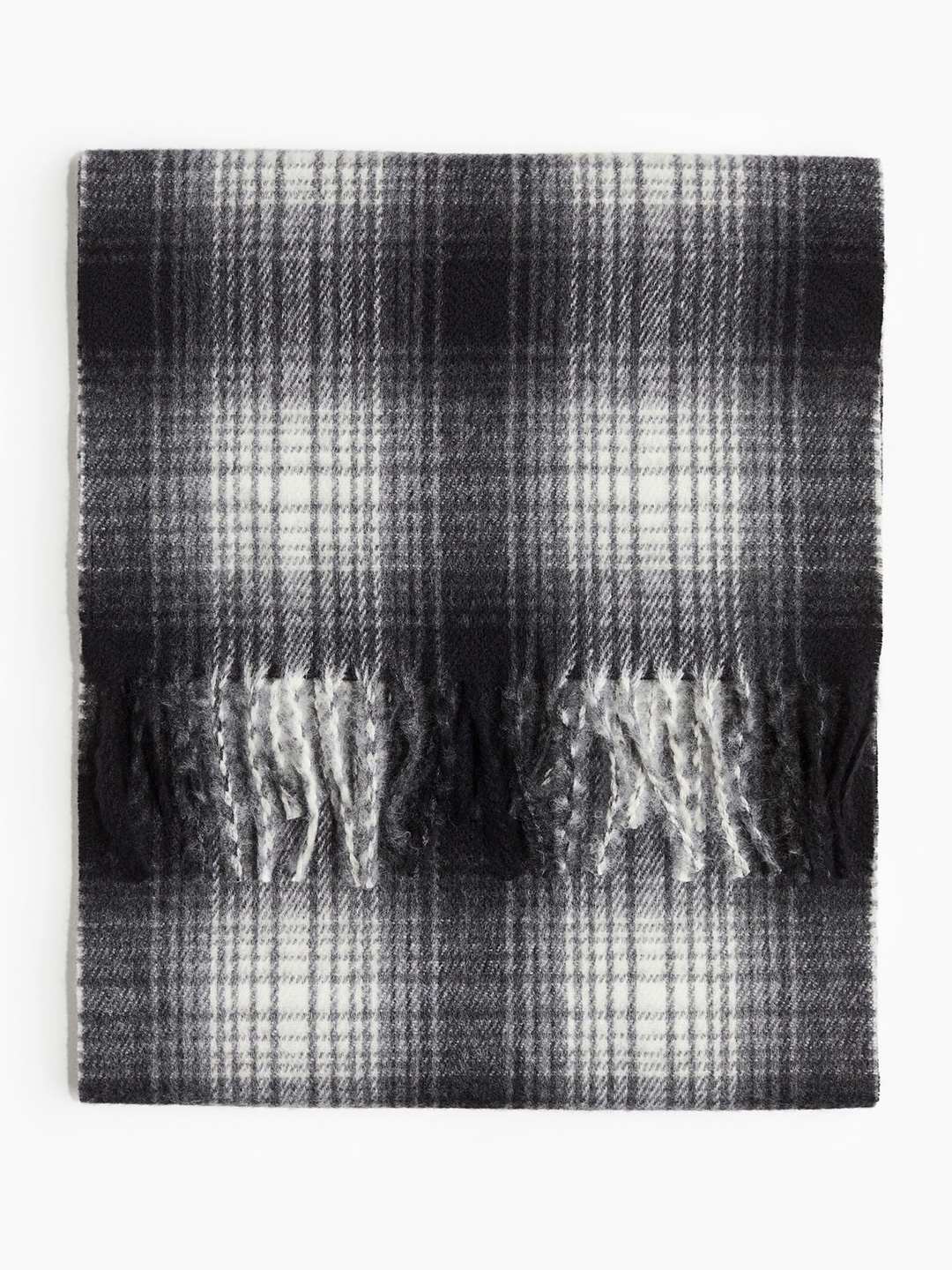 

H&M Checked Scarf, Black