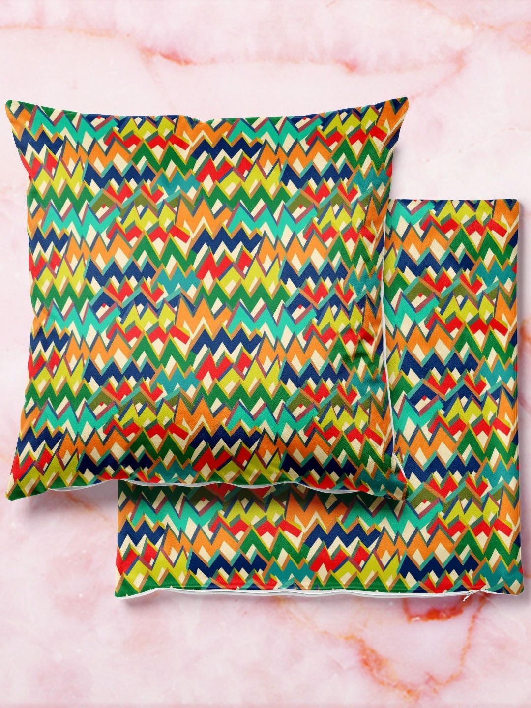 

ArtzFolio Multicoloured Set of 2 Square Cushion Covers, Multi