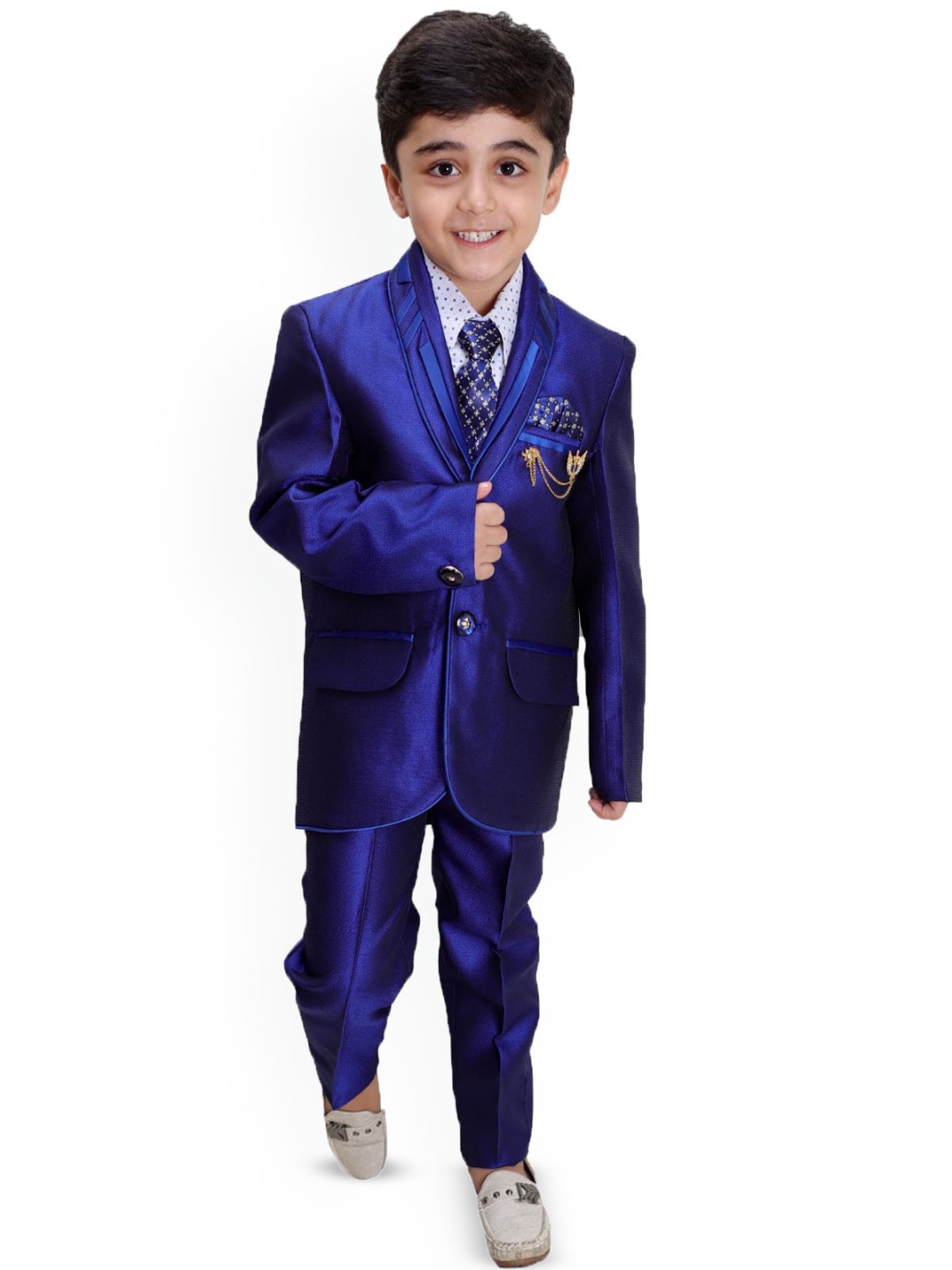 

BAESD Boys 3-Pc Single Breasted Suit, Navy blue
