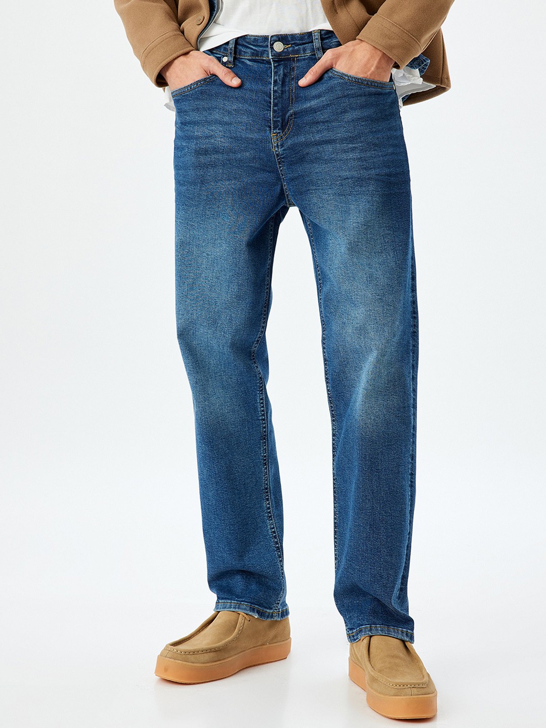 

Koton Men Skinny Fit Low-Rise Trousers, Blue