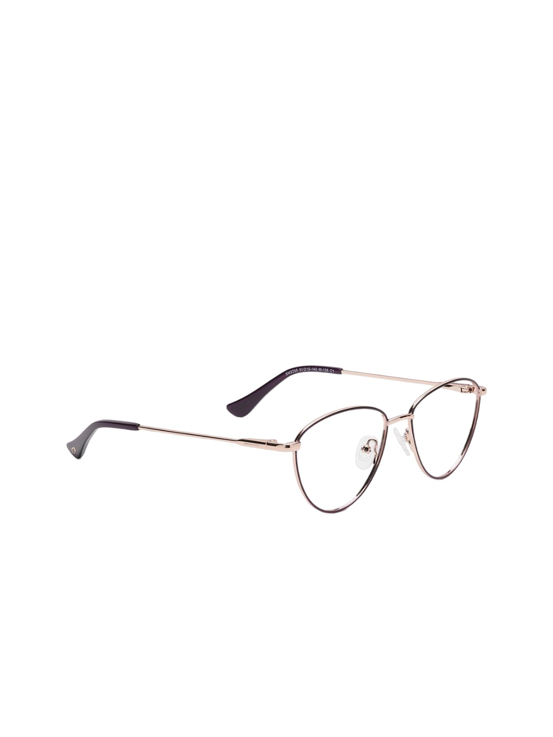 

Specsmakers Women Rectangle Sunglasses FMFPRMGD51SMO2235-Purple Matt