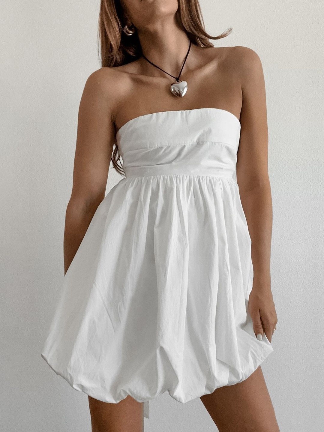 

StyleCast Women Cotton Off-Shoulder A-Line Dress, White