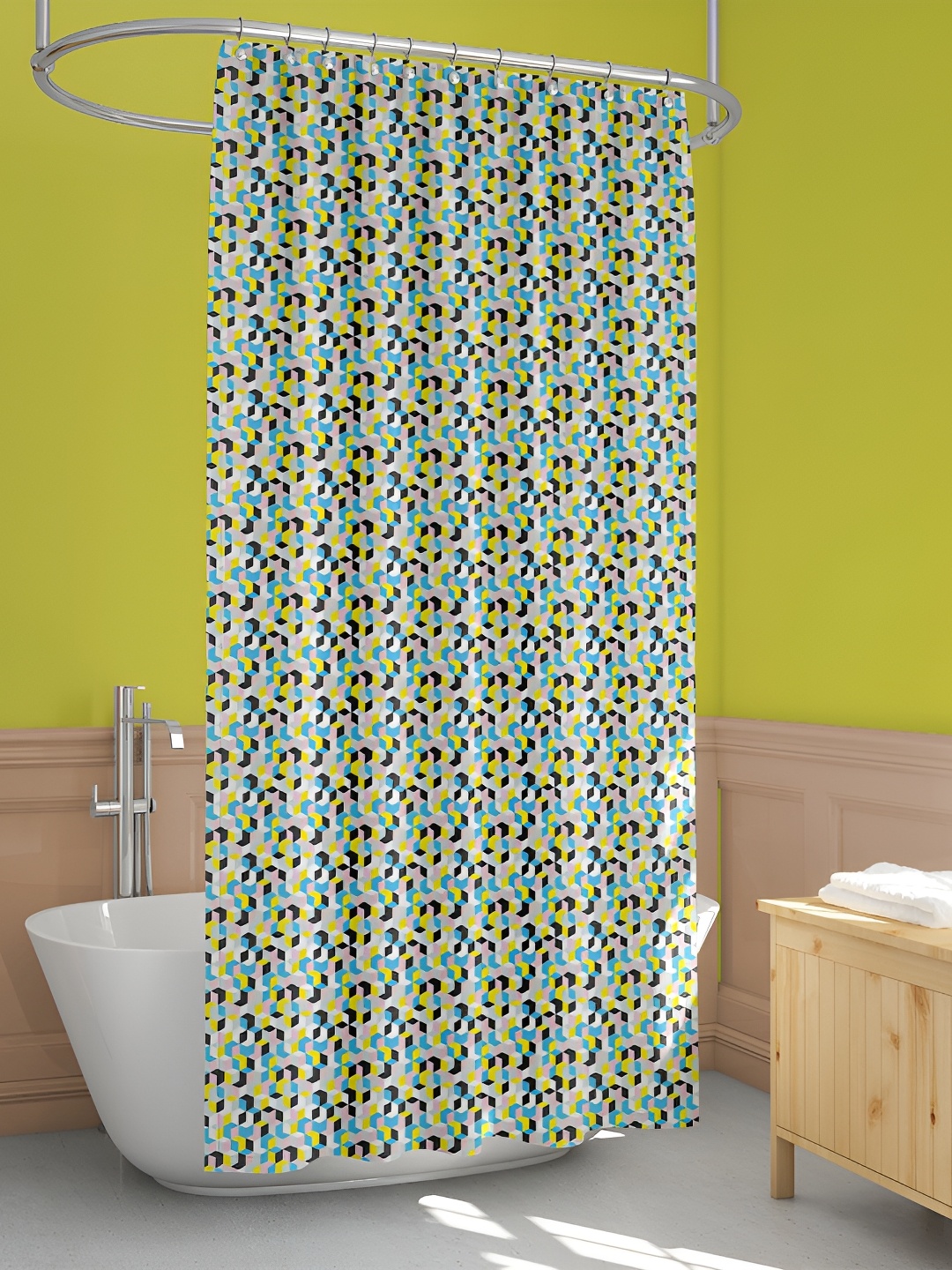 

ArtzFolio Single Piece Waterproof Polyester Shower Curtain, Multi