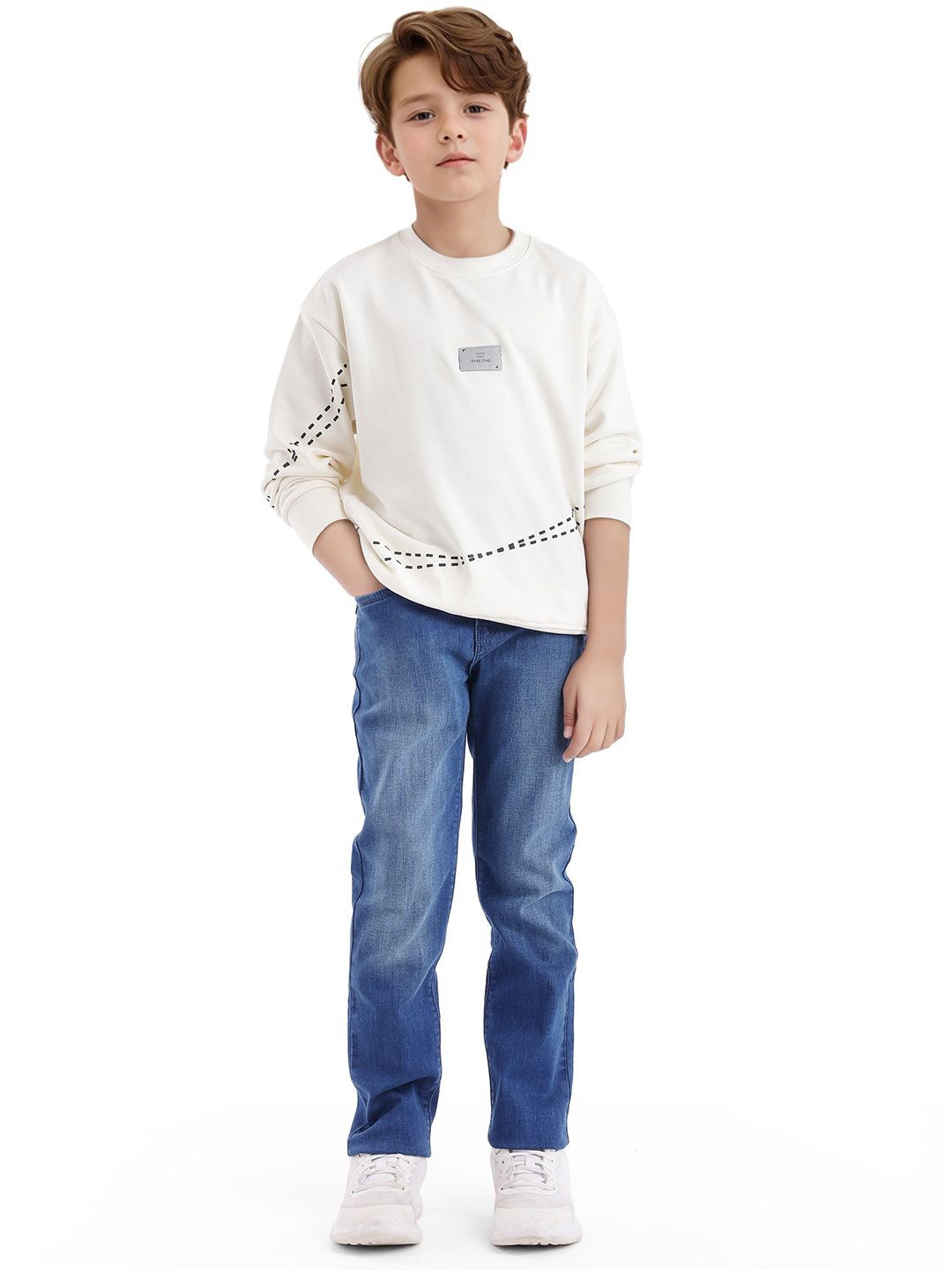 

Rare Ones Boys Hd Print Sweatshirt, Off white