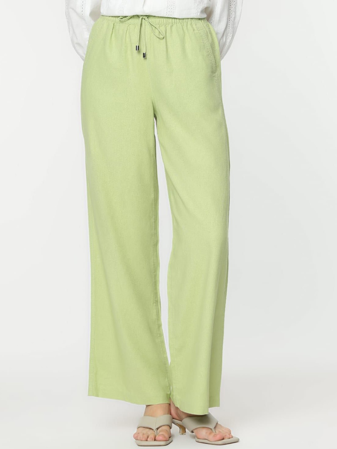 

Marks & Spencer Women High-Rise Trousers, Green