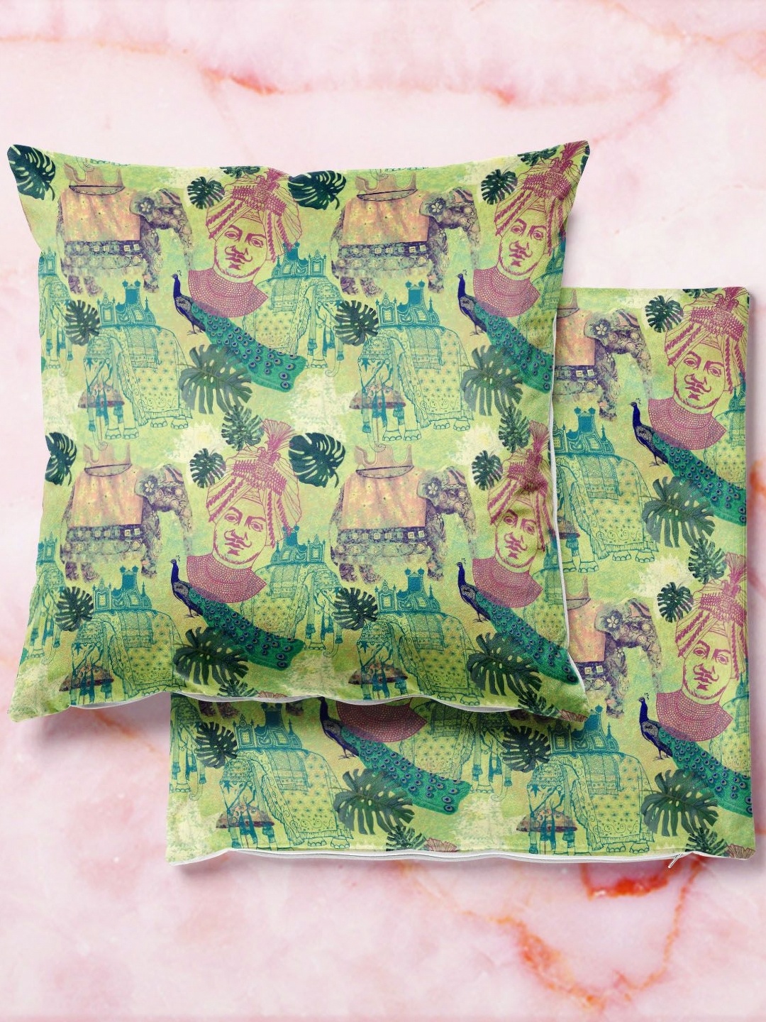 

ArtzFolio Multicoloured Set of 2 Square Cushion Covers, Multi