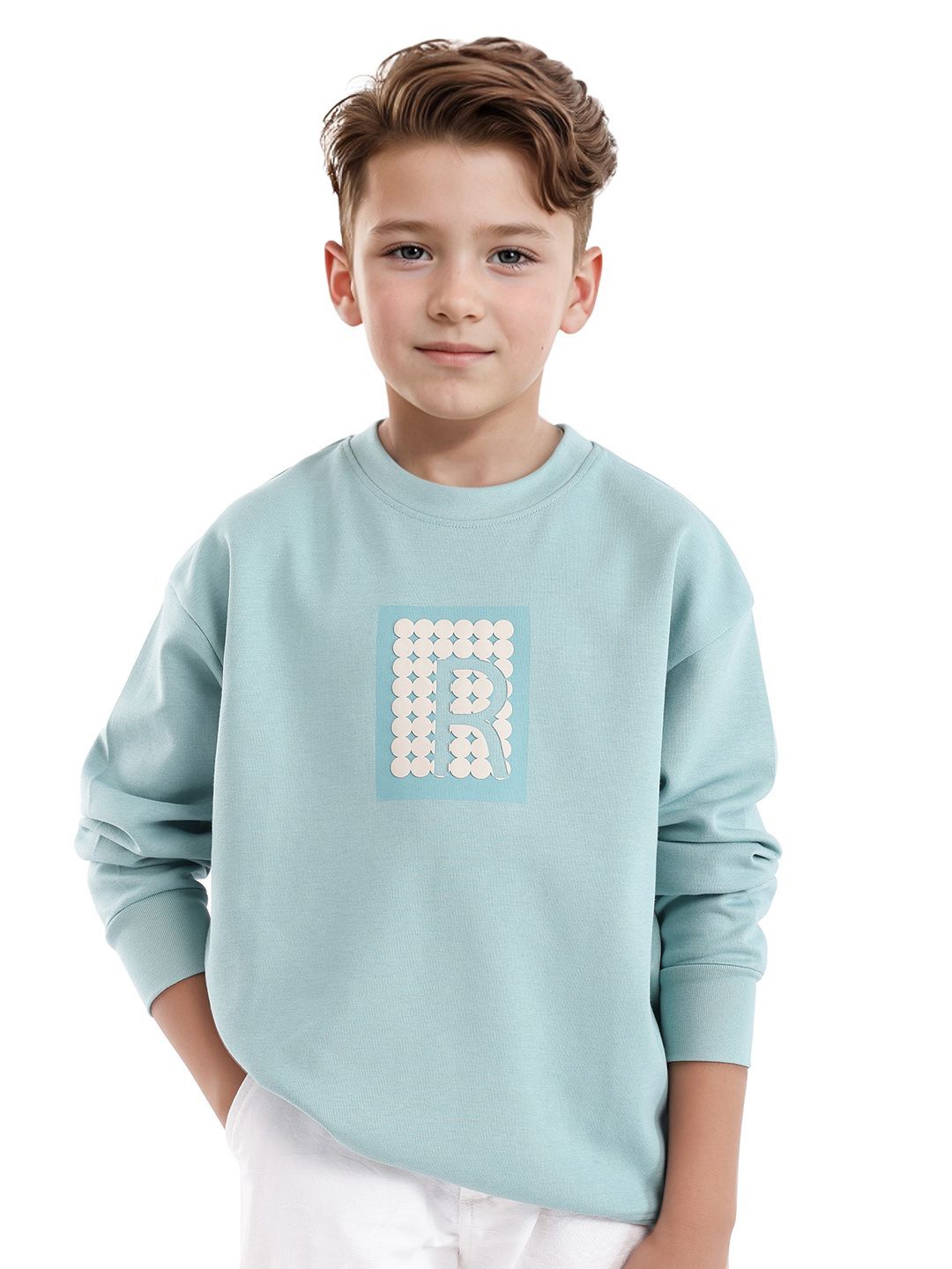 

Rare Ones Boys Hd Graphic Print Sweatshirt, Turquoise blue