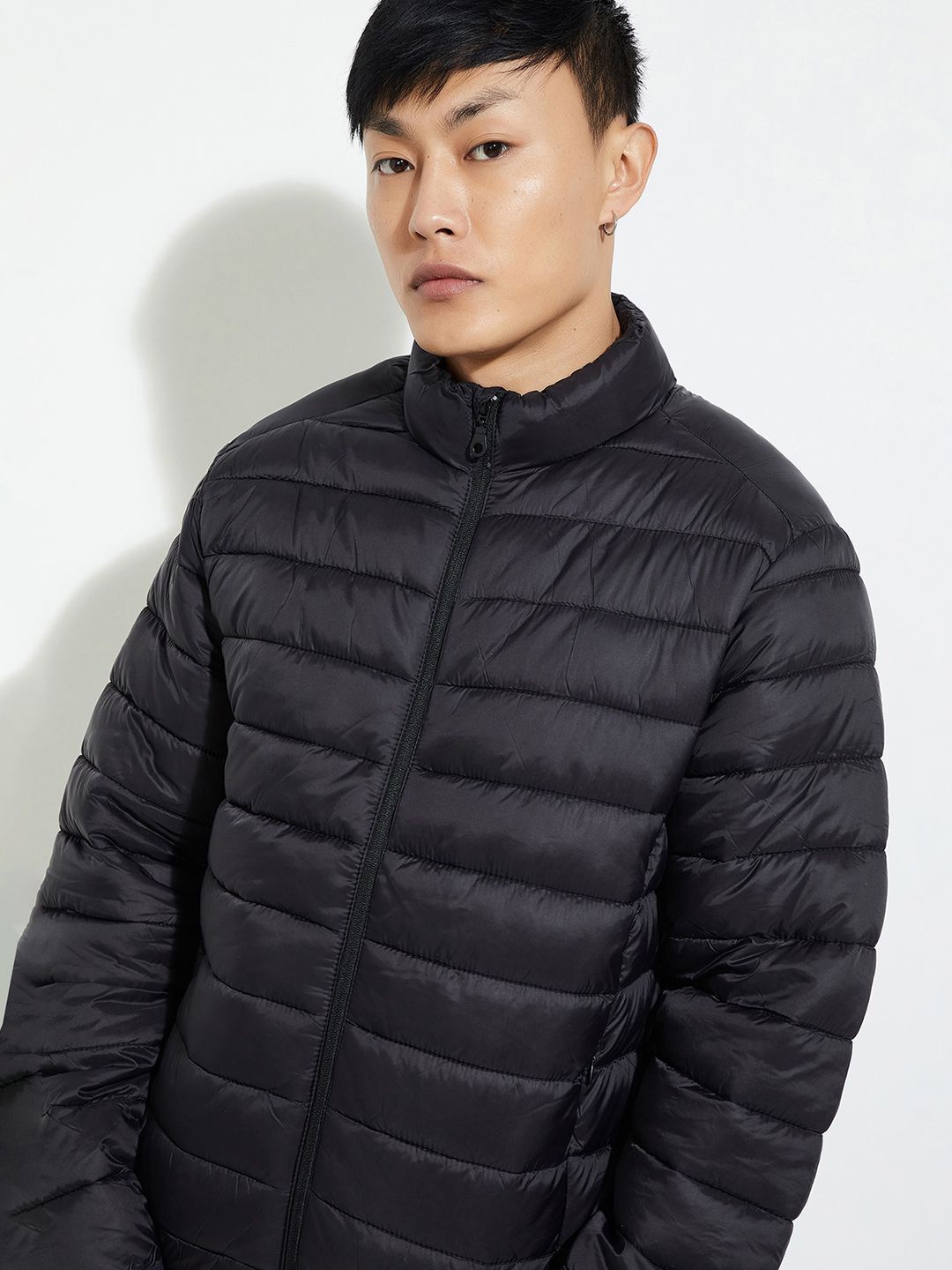 

Max Urb_N Men Quilted Packable Puffer Jacket, Black