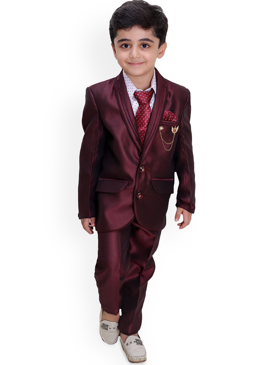 

BAESD Boys 3-Piece Party Suits, Burgundy