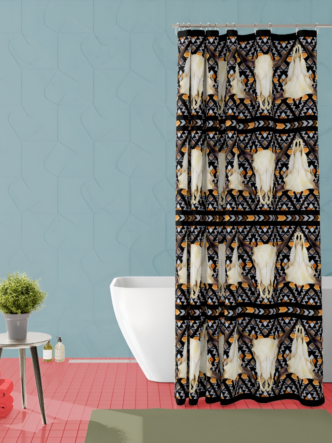 

ArtzFolio Single Piece Waterproof Polyester Shower Curtain, Multi