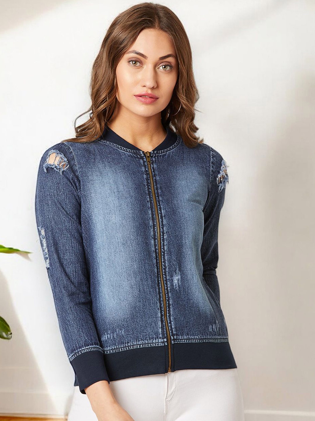 

Miss Chase Women Denim Jacket, Blue