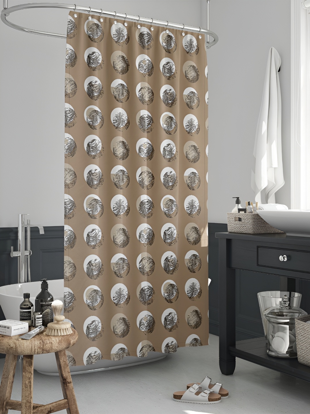 

ArtzFolio Single Piece Waterproof Polyester Shower Curtain, Multi