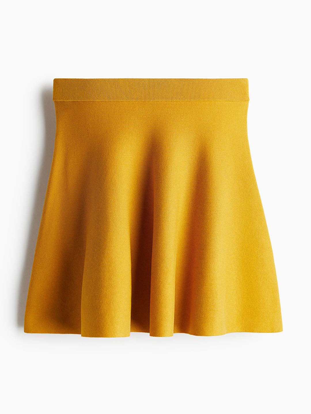 

H&M Knitted Skater Skirt, Yellow