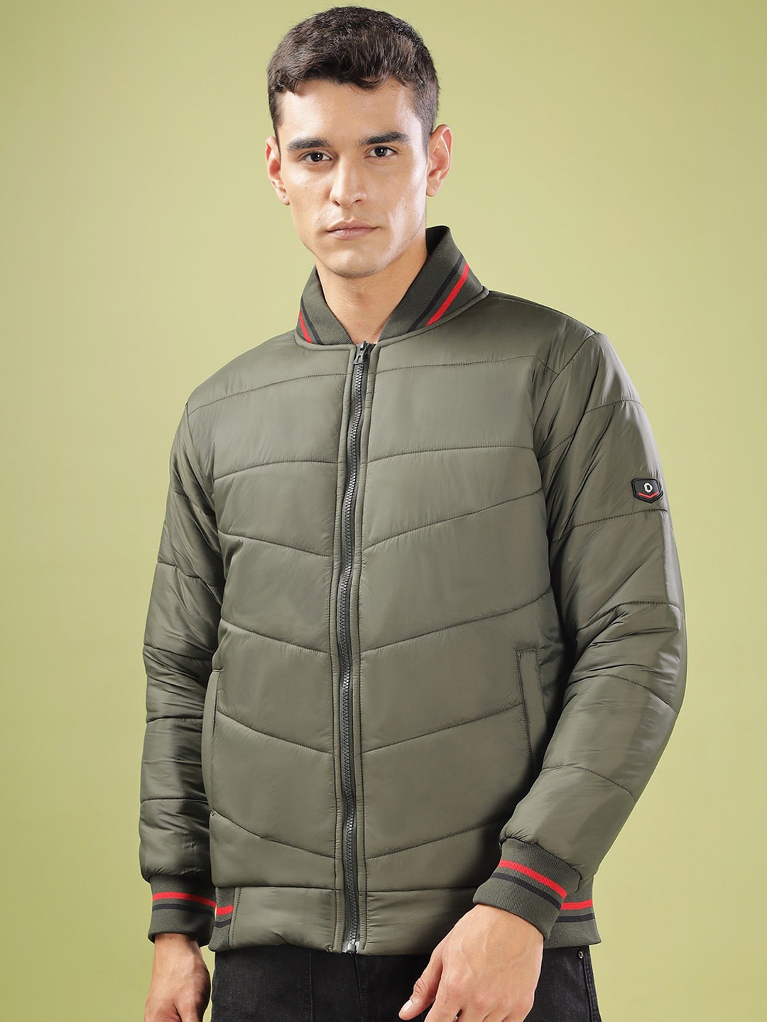 

Dollar Men Lightweight Bomber Jacket, Green