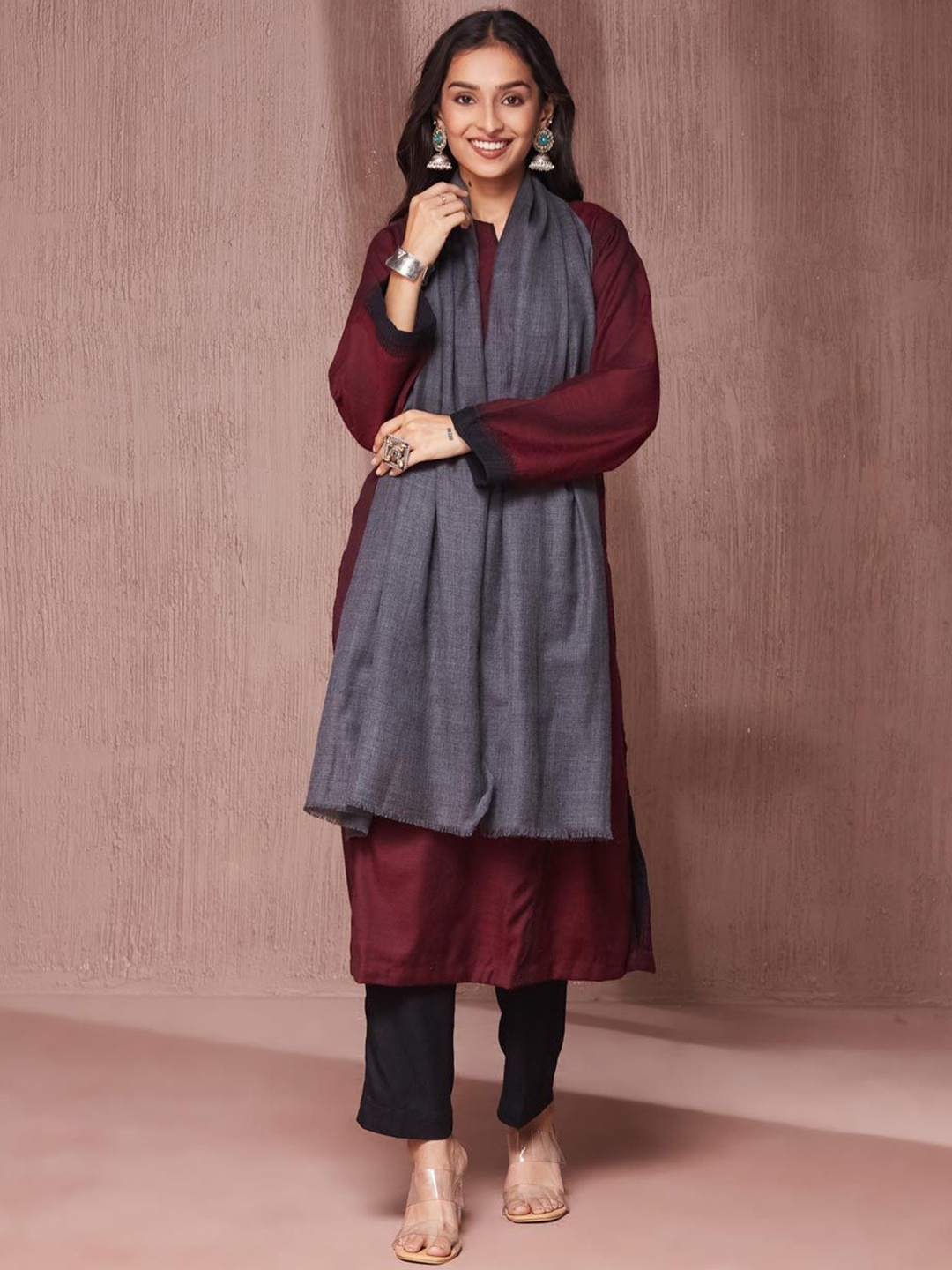 

Fabindia Women Stole, Grey