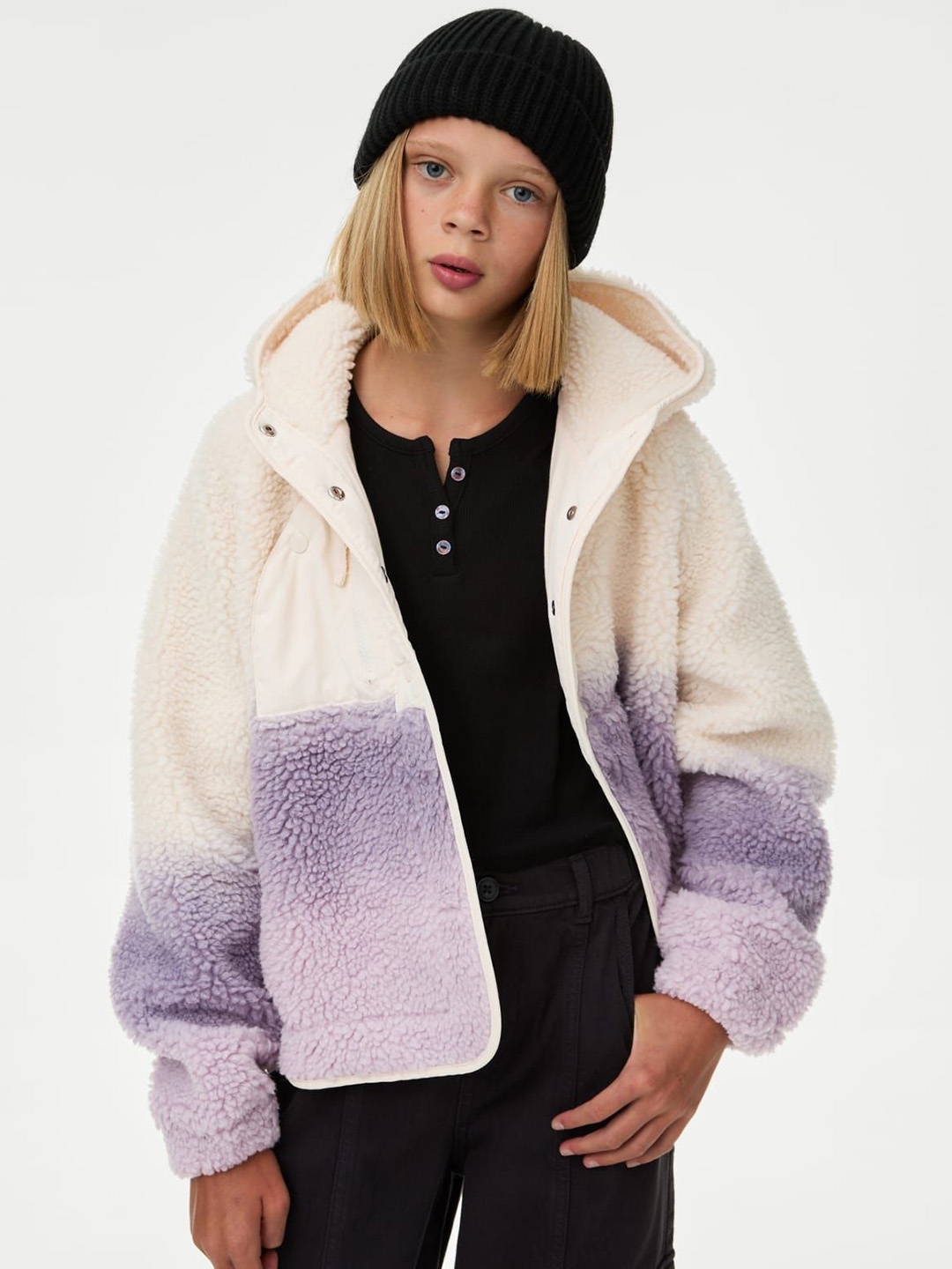

Marks & Spencer Girls Checked Polyester Longline Tailored Jacket, Multi