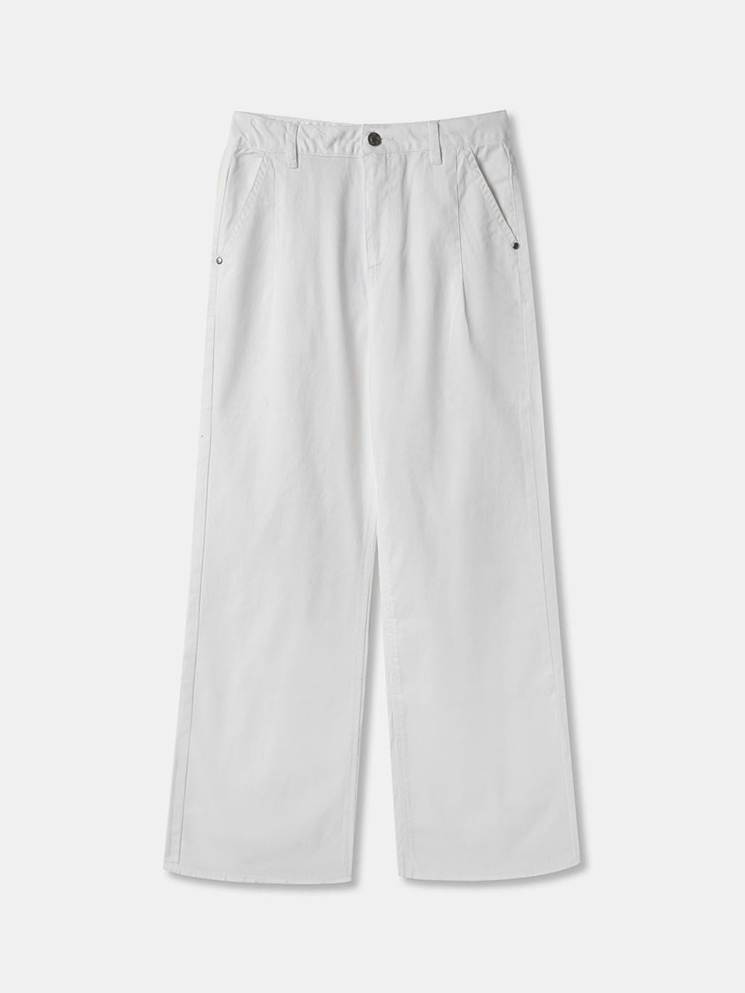 

R&B Girls Cotton Mid-Rise Clean Look Flared Jeans, White