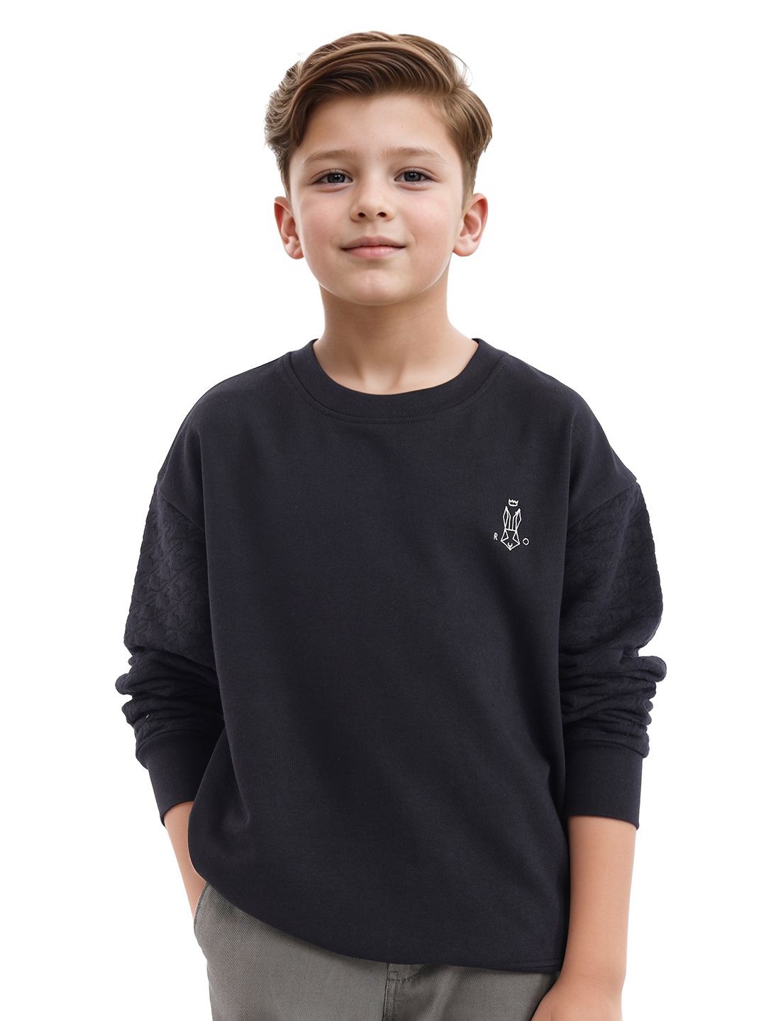 

Rare Ones Boys Embroidered Sweatshirt, Black