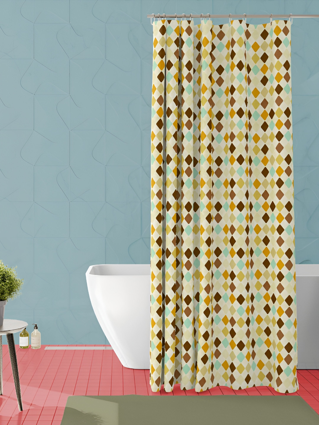 

ArtzFolio Single Piece Waterproof Polyester Shower Curtain, Multi
